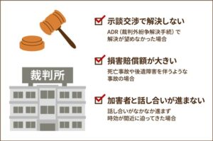 交通事故で裁判を起こしたほうが良いケース